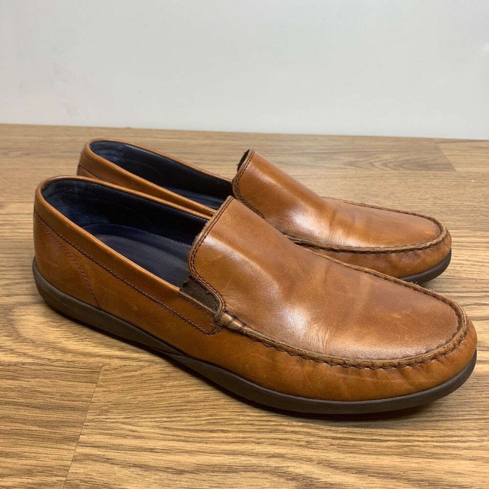 Cole Haan Mens Size 11.5M Lovell 2 Gore Tan Brown Leather Loafer Casual Shoes